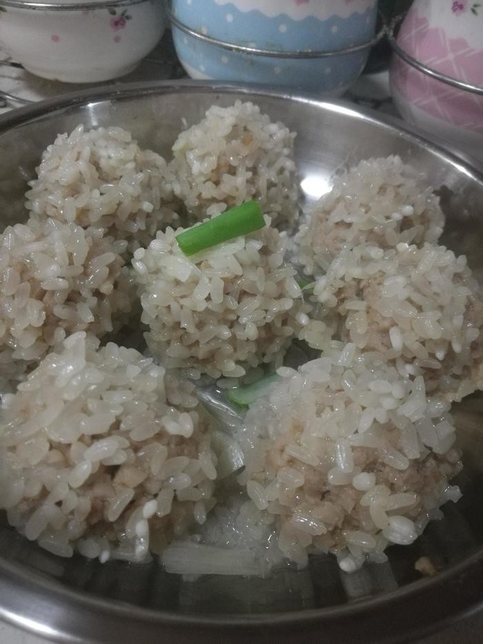 糯米丸子,蒸40分钟