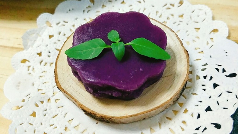 紫薯马蹄糕,成品图,开吃