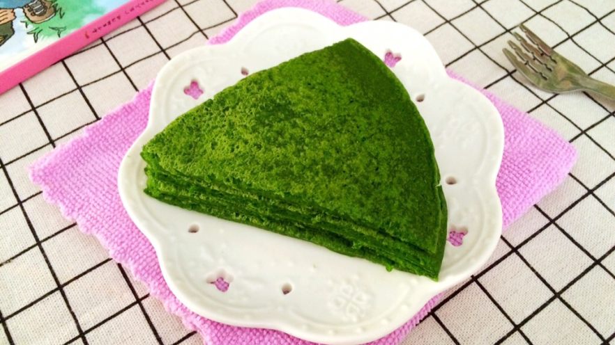 冬天的一抹绿~菠菜蛋饼