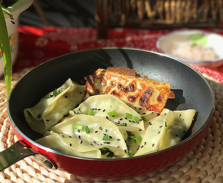 磷虾肉韭菜锅贴