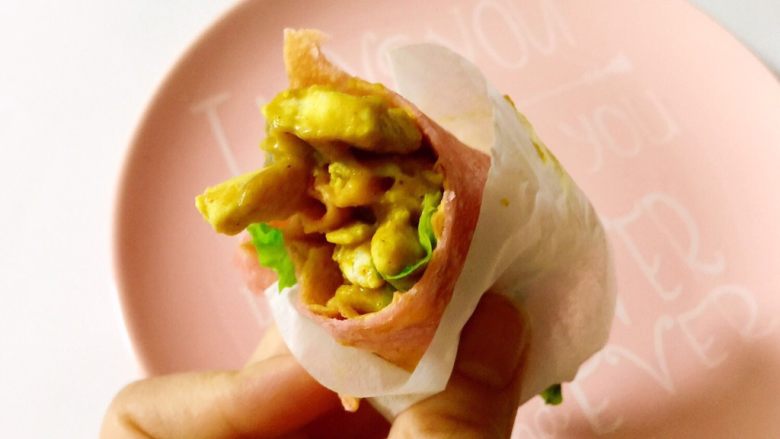 暖萌甜咖喱鸡肉卷饼,好吃看得见~