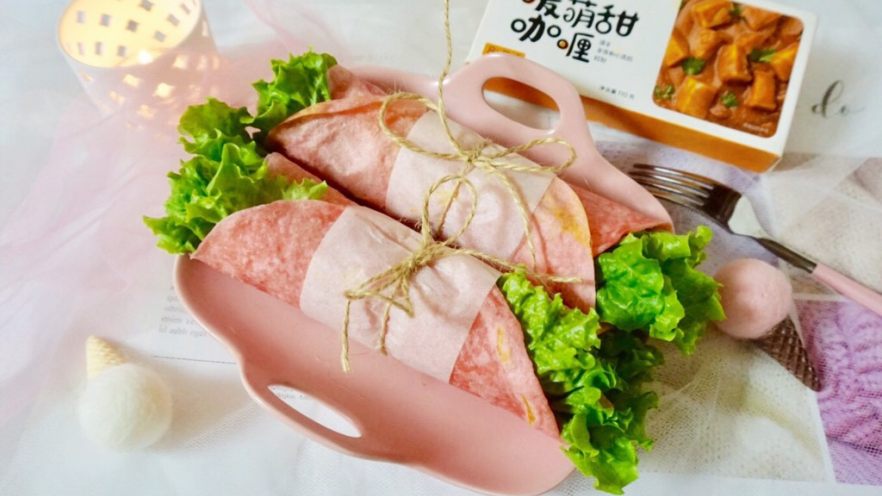 暖萌甜咖喱鸡肉卷饼
