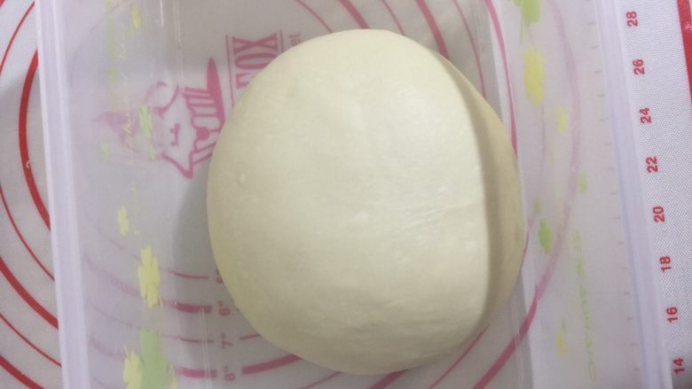 毛毛虫面包,面团取出稍微整形成光滑的面团,放入容器中开始准备一发,一发温度26-28度,时间60-90,时间不是固定的看状态