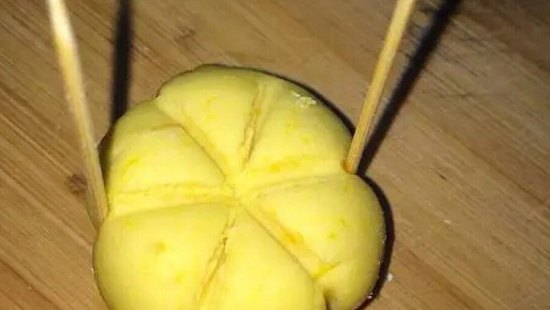 浅湘食光&软糯南瓜饼,用牙签整型