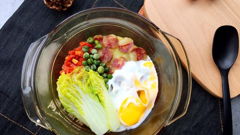 微波炉美食+香肠土豆泥,简单、快速、方便、好吃!