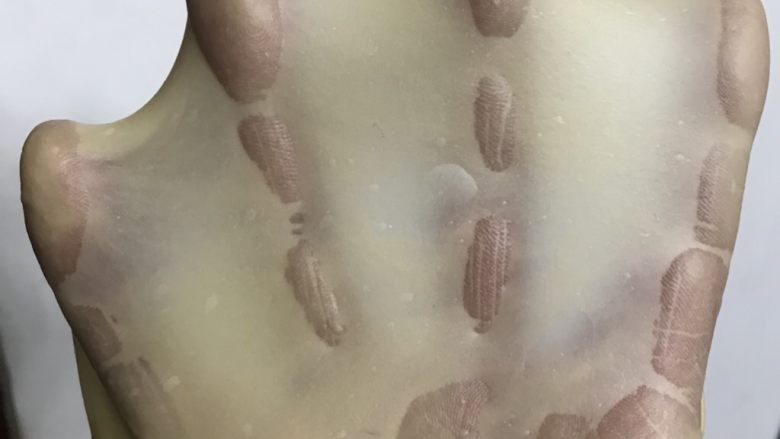 蜂蜜咖啡吐司,厨师机五档揉至完全扩展阶段,出手套膜。