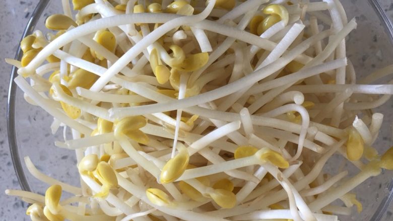 酸菜鱼,豆芽洗干净,去小尾巴