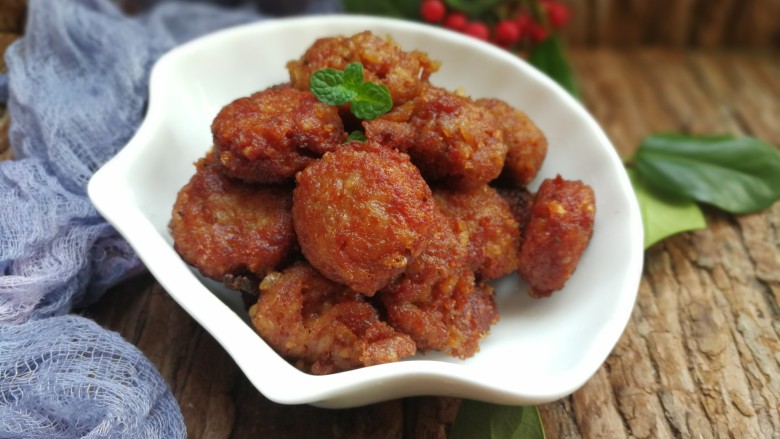 儿时回忆~牛肉糯米丸(二种吃法),趁热开吃吧(吃法一)