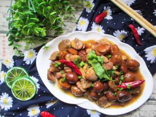 鸡腿炖板栗