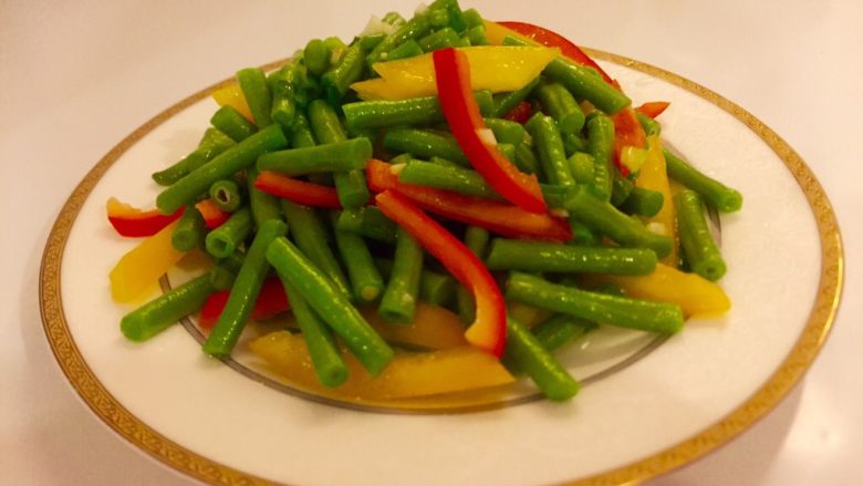 香辣咸味~凉拌豇豆,成品图
