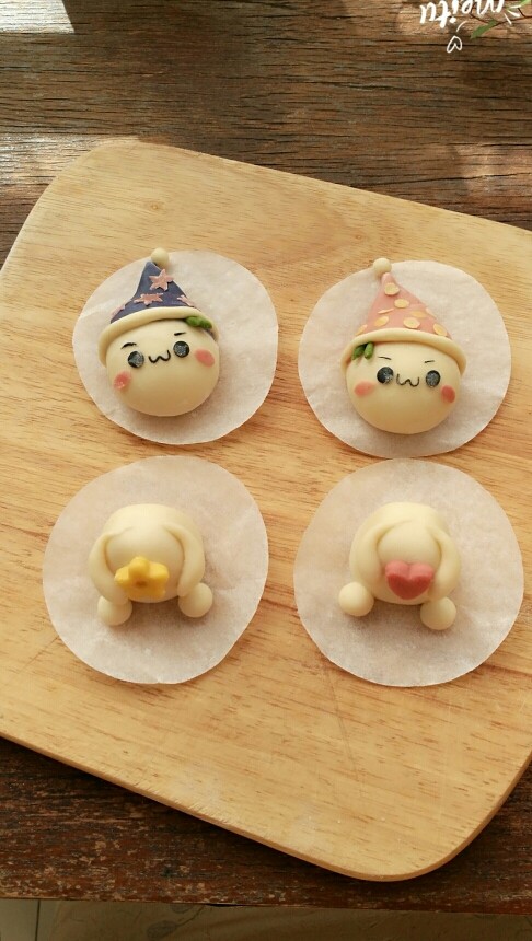 造型馒头——长草颜团子,带帽子的团子,是不是更可爱?