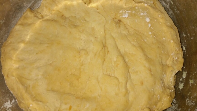 红薯紫薯发面饼,面包机和好面,发酵这么大