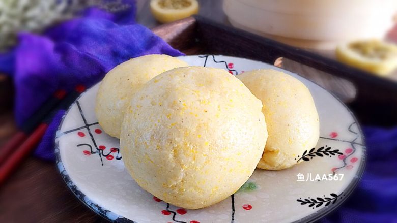 东北特色-酸菜油渣玉米团子(发面),成品图