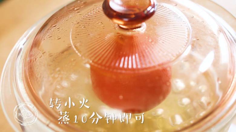 8m+香橙蒸蛋(宝宝辅食),转小火蒸10分钟就可以出锅了~