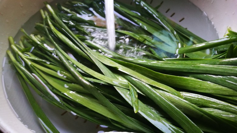 电饭煲+猪肉韭菜锅贴,<a style='color:red;display:inline-block;' href='/shicai/ 116'>韭菜</a>洗净