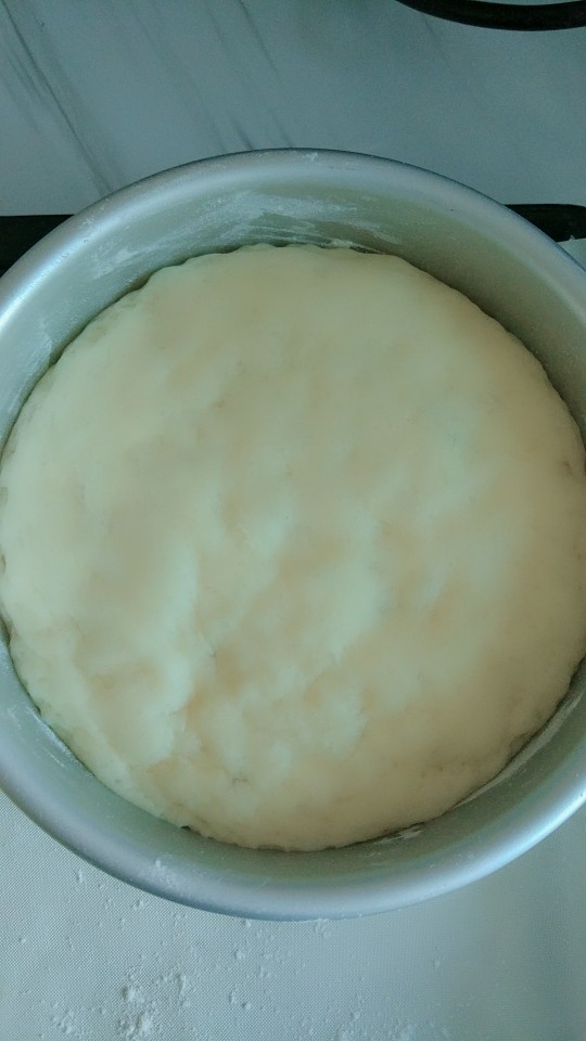 女生福利~全麦豆乳肉松包,醒发好后,放入烤箱发酵2小时(没有醒发功能的,可以在烤箱放50度热水,半小时换一次即可)。
