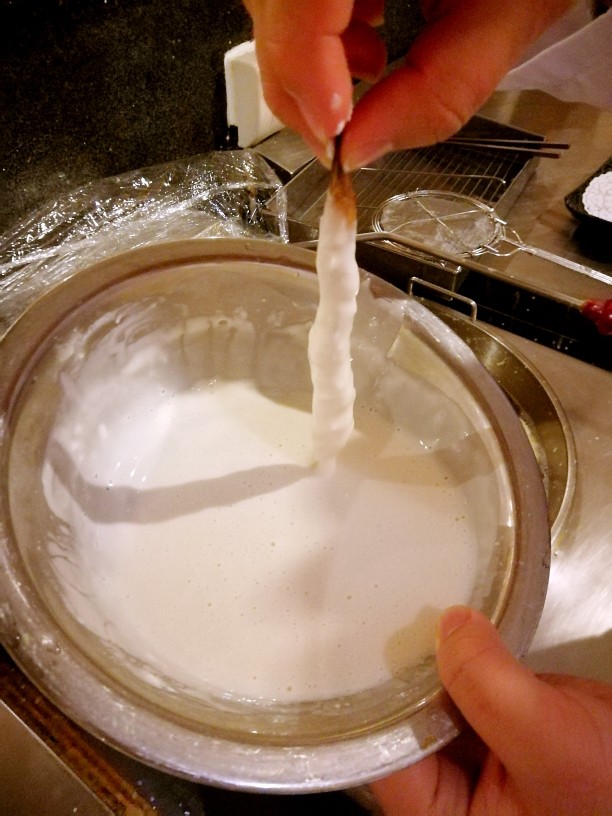 大虾蔬菜天妇罗,刚刚好可以挂上浆,不脱落