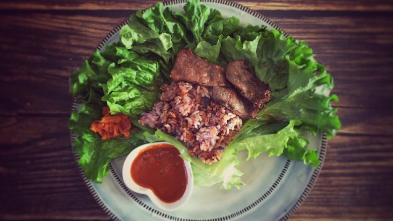 韩式烤肉,剩下的油炒饭 烤肉饭