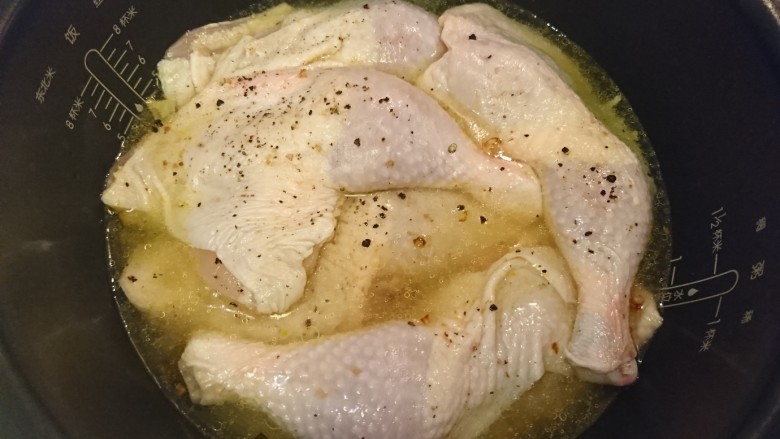 电饭煲+海南鸡饭,排入大雞腿