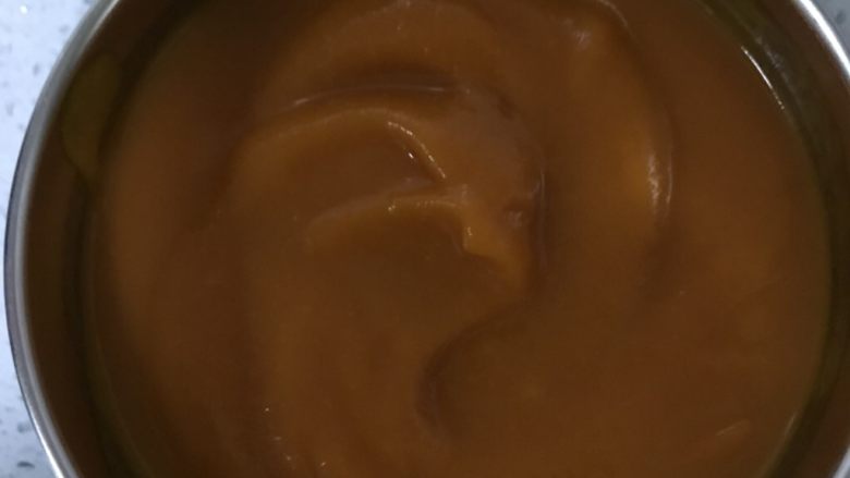 南瓜泥,成品,足够细腻了,给婴幼儿做辅食正好。