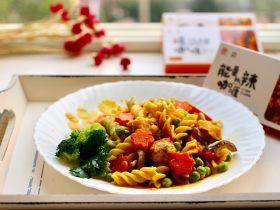 咖喱鳕鱼什锦炒意面