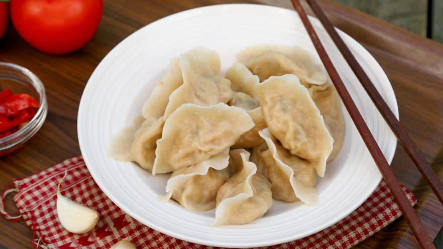 西红柿木耳鸡肉水饺