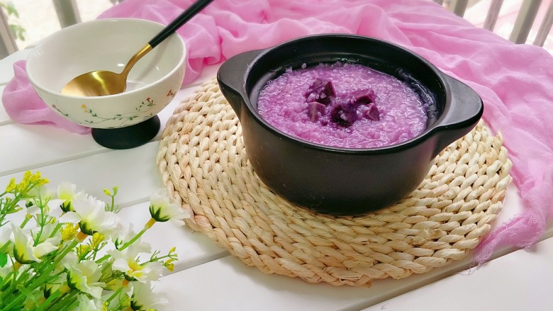 宝宝紫薯粥,成品图
