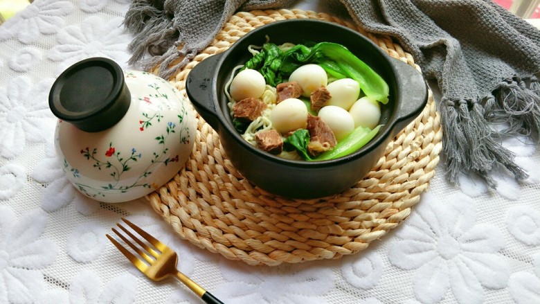 宝宝牛肉汤面,成品图