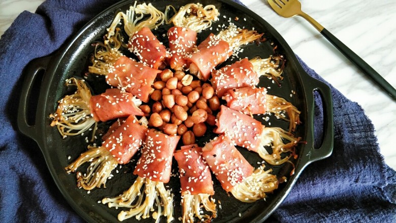 培根金针菇卷, 成品