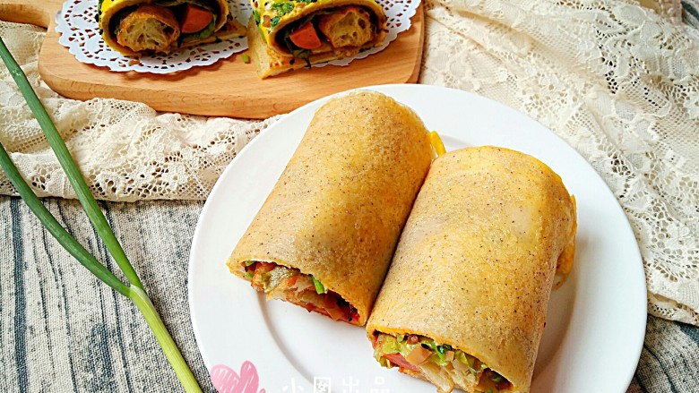 做饼+煎饼果子,成品。