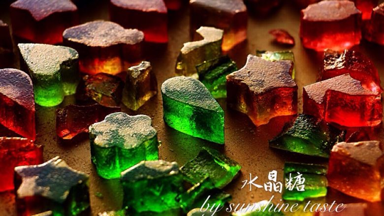 水晶糖,室温晾到糖表面干燥