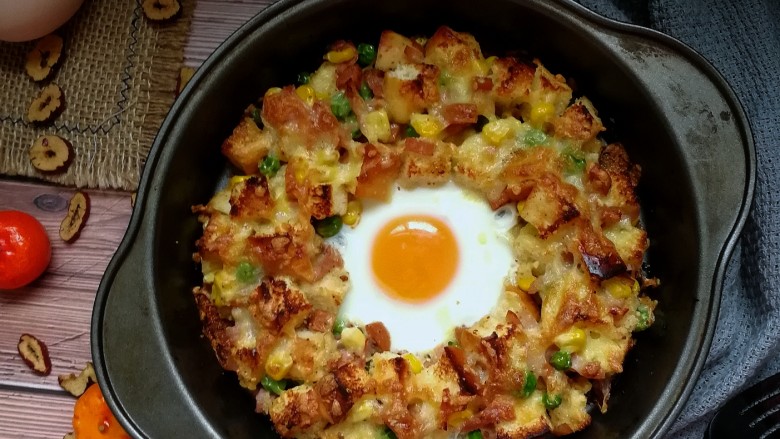 时蔬土司太阳蛋,成品图！