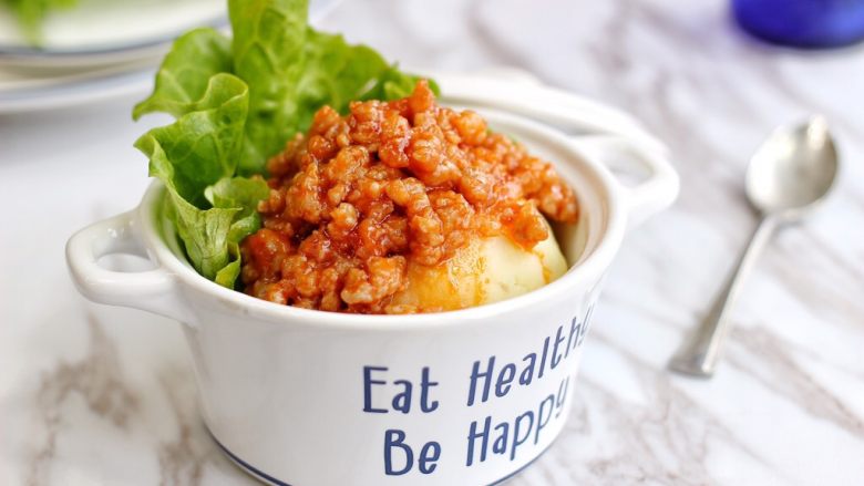 茄汁肉末土豆泥球