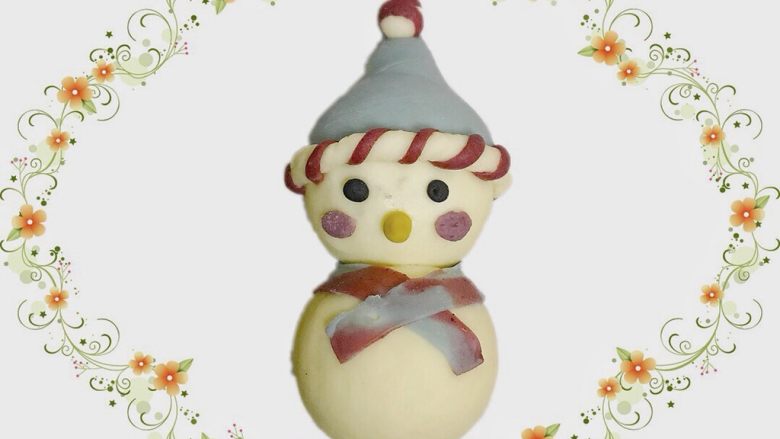 花式面点—圣诞雪人馒头