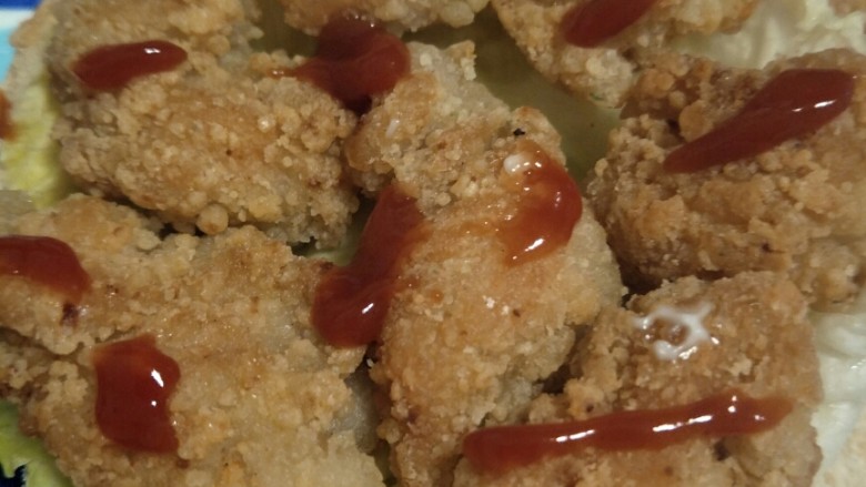 棒棒的汉堡!(儿子命名),放到鸡米花上
