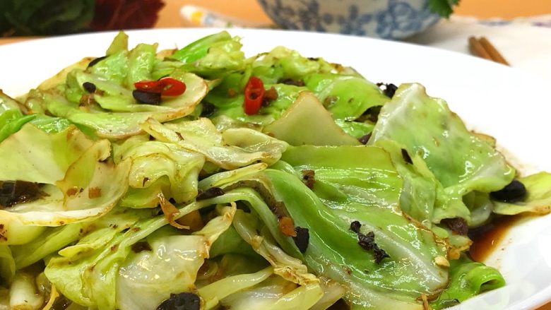 四季菜@豆豉炝炒圆白菜,豉香,包菜甘甜,辣味十足,妥妥的来一碗米饭。