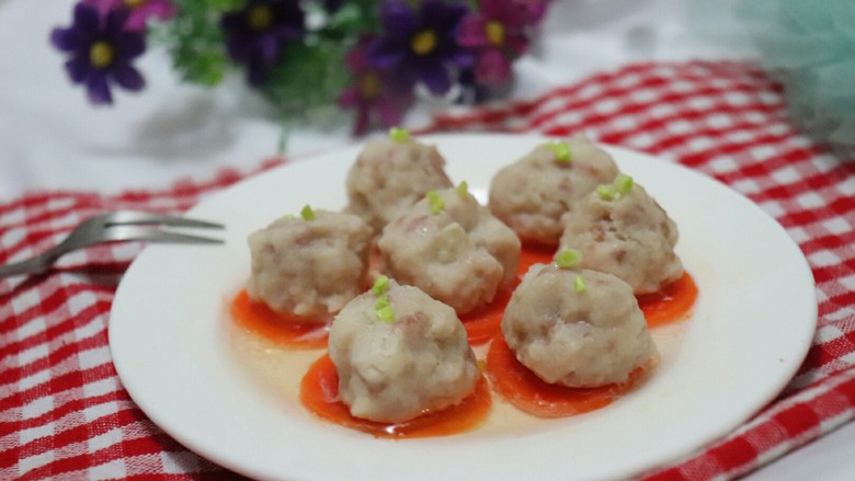 宝宝辅食 山药蒸丸子,再来张