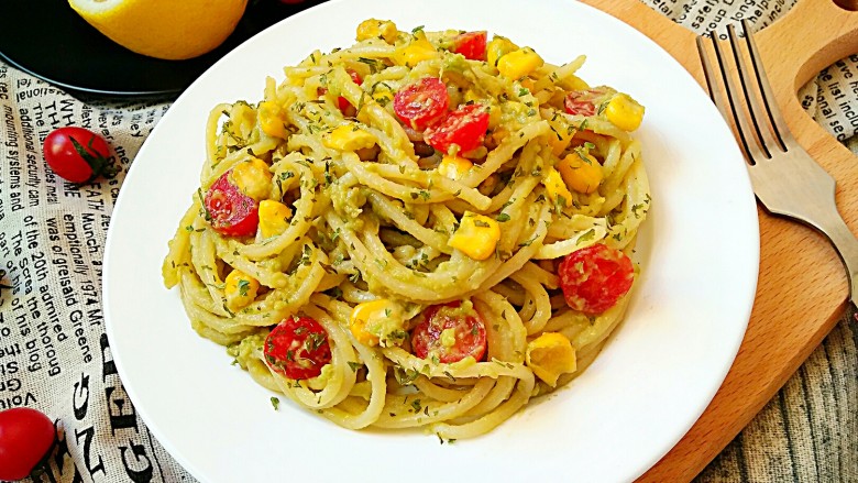 牛油果Pasta,成品。尽情享用吧!