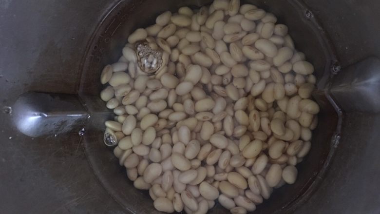 豆腐脑~电饭煲版,放入豆浆机里面,加入900ml清水