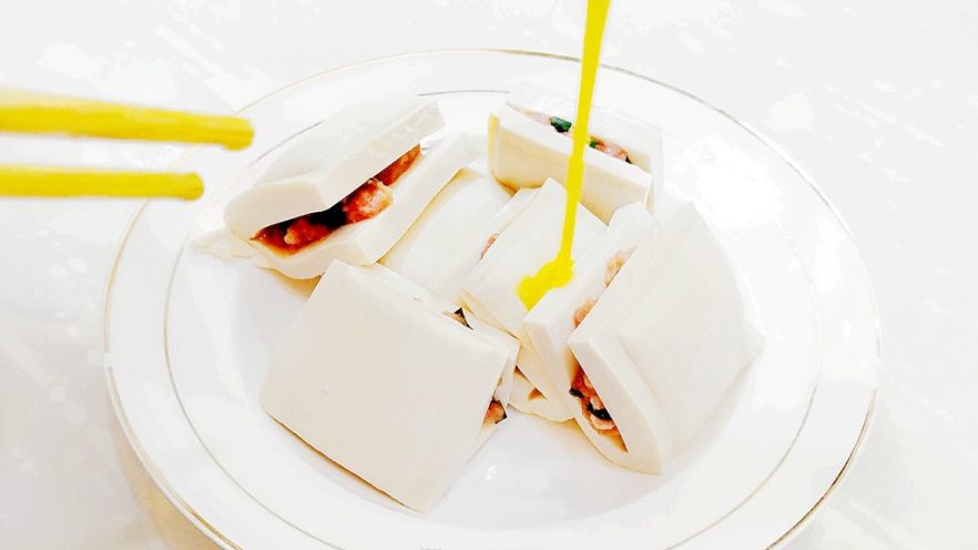 汤汁肉夹豆腐