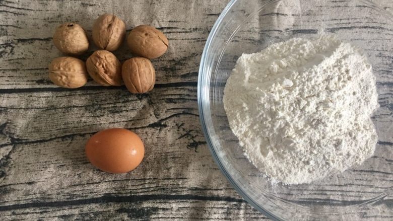 核桃酥,准备好材料