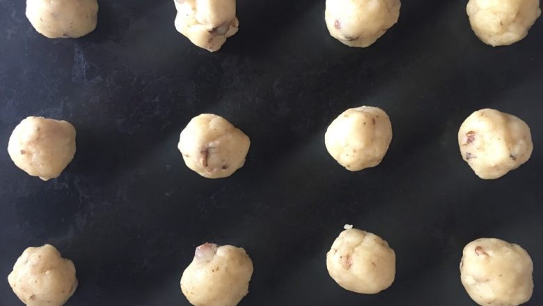 核桃酥,揪成一个个小面团