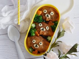 卡通小熊豆腐糯米包便当