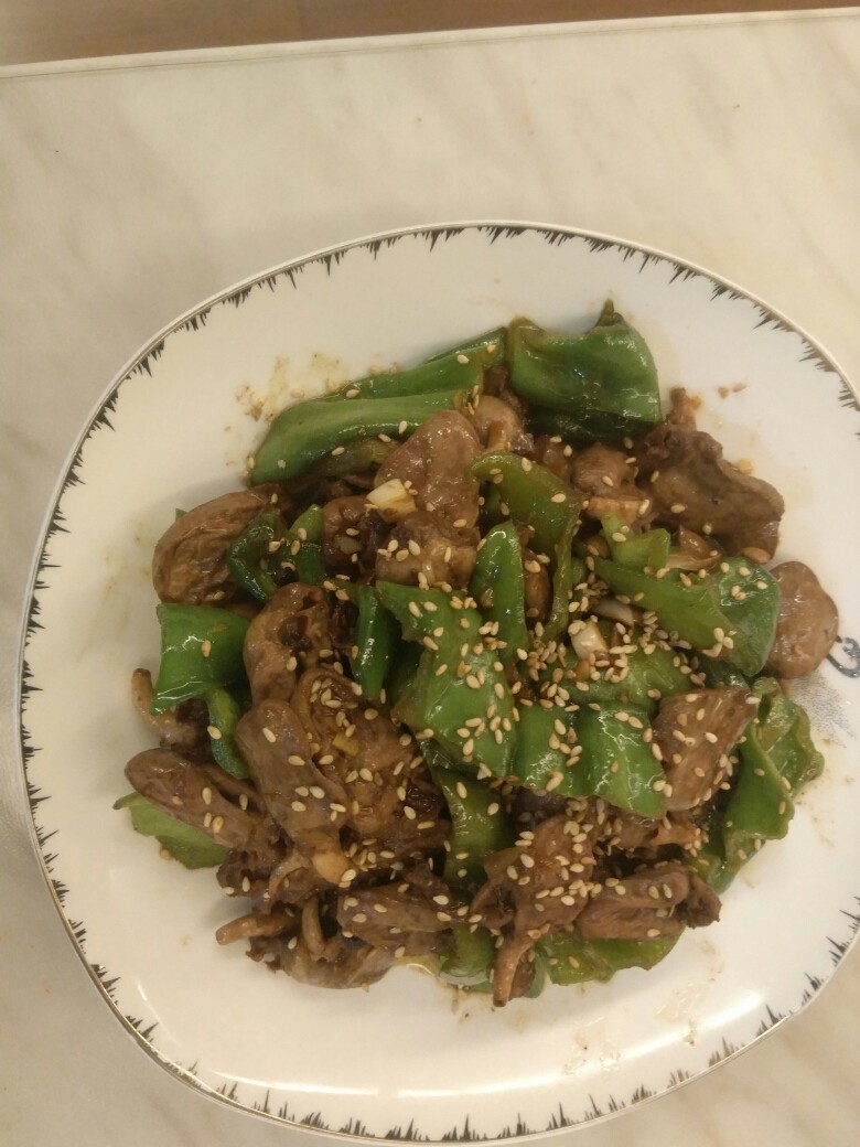 青椒小炒鸡心