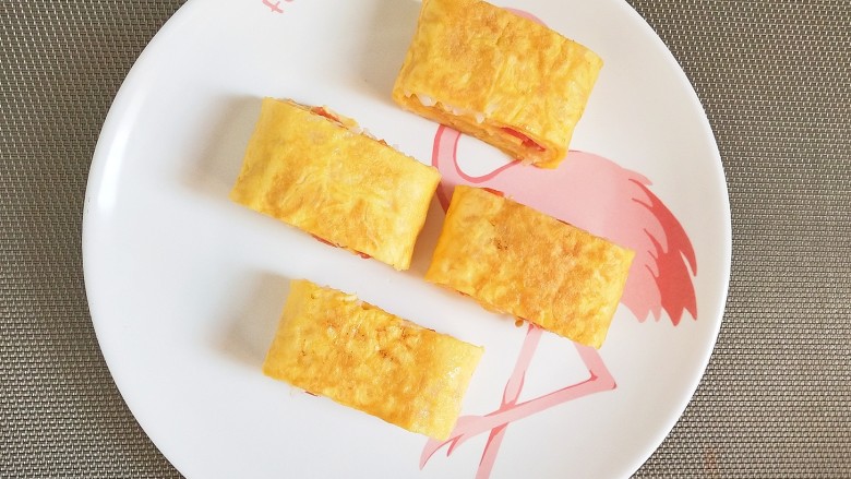 #宝宝辅食#番茄米饭厚烧蛋,以后切块儿,就可以了