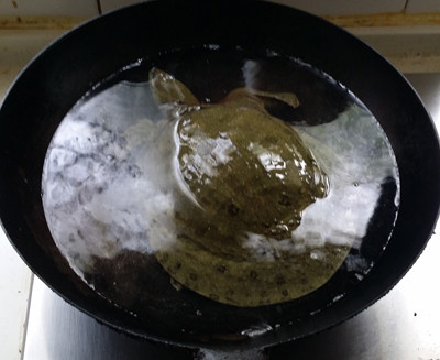 粉皮焖甲鱼,<a style='color:red;display:inline-block;' href='/shicai/ 393'>甲鱼</a>宰杀取出内脏洗净,放开水锅中烫一下