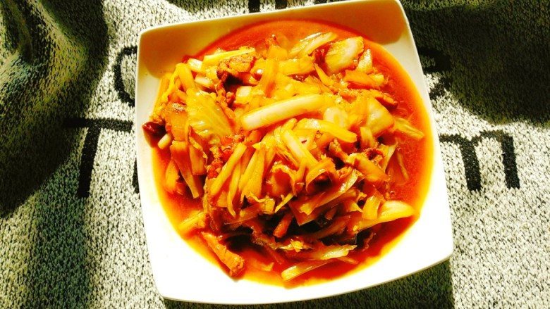腊肉炒白菜