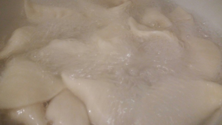 【味鲜汤美】茴香饺子,锅里放多一点水,水微开的时候,下饺子煮熟就可以了