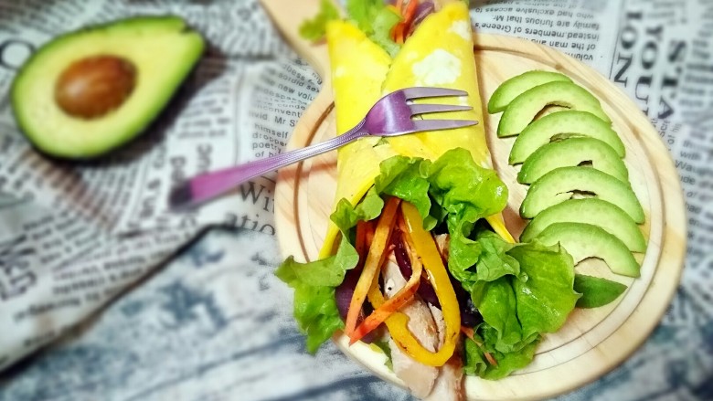 时蔬无油鸡肉卷,成品。