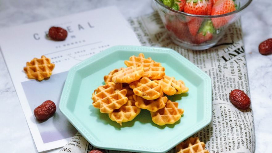 南瓜红枣华夫饼
